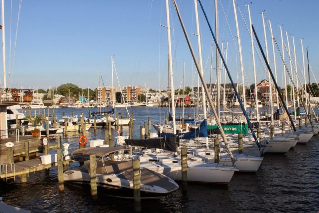 Sailboats in the Annapolis harbor